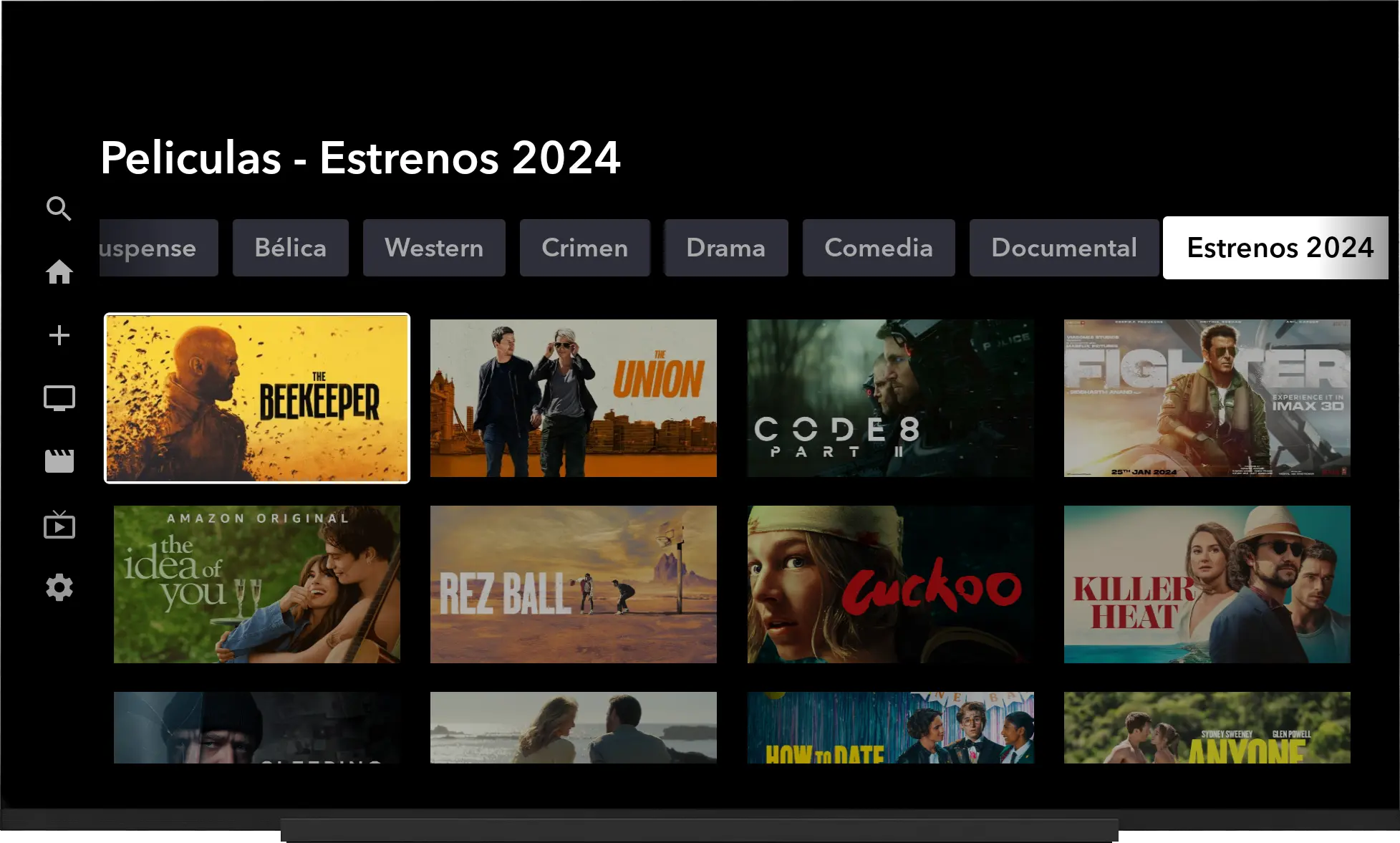 Biblioteca VOD de XPLAYER con películas y series en FHD